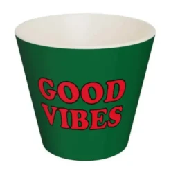 Espressotasse Snoopy aus Kunststoff grün - Peanuts Espressobecher Good Vibes