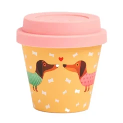 Espressotasse verliebte Dackel aus Kunststoff - Espressobecher mit Dackelmotiv