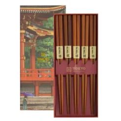Ess-Stäbchen Geschenkset 5 Paar - Plain Brown