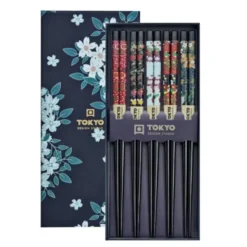 Ess-Stäbchen Geschenkset 5 Paar - Cherry Blossom Blue
