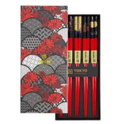 Ess-Stäbchen Geschenkset 5 Paar - Red
