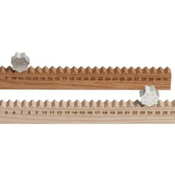 Ewiger Kalender Eschenholz - Monthly Measure - gravierte Holzleiste 1-31 mit Metallstern Wochentage