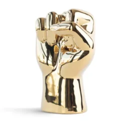 F*CKVASE gold - Keramikvase Stinkefinger