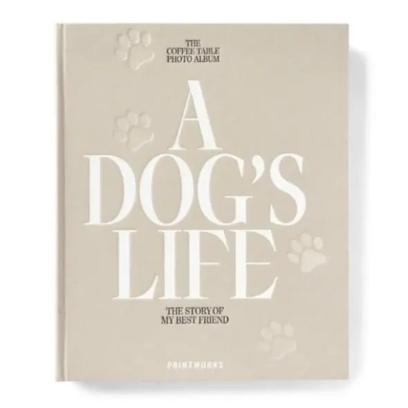 Fotoalbum Hund A DOG´S LIFE - Buch mit Stoffbezug + 30 Seiten