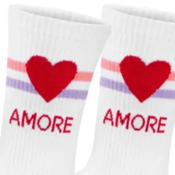 Frauensocken AMORE mit Herzmotiv - Gr. 36-39
