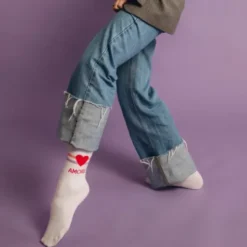 Frauensocken AMORE mit Herzmotiv - Gr. 36-39