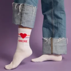 Frauensocken AMORE mit Herzmotiv - Gr. 36-39