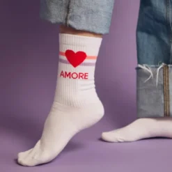 Frauensocken AMORE mit Herzmotiv - Gr. 40-43