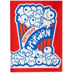 Geburtstagskarte Happy Birthday Popcorn – Cut Out Klappkarte / Einladungskarte mit Umschlag