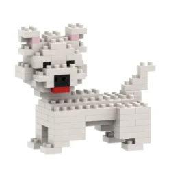 Geschenkbeutel mit BRIXIES Klemmbausatz HUND - 95 Bausteine | Level 1