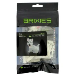 Geschenkbeutel mit BRIXIES Klemmbausatz HUND - 95 Bausteine | Level 1