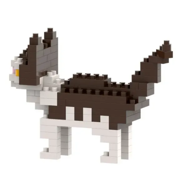 Geschenkbeutel mit BRIXIES Klemmbausatz HAUSKATZE - 93 Bausteine | Level 1