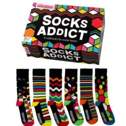 Geschenkbox Addict - 6 Socken - Gr. 39-46