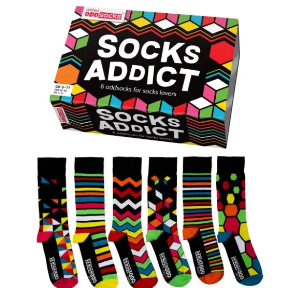 Geschenkbox Addict - 6 Socken - Gr. 39-46