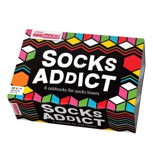 Geschenkbox Addict - 6 Socken - Gr. 39-46