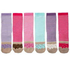 Geschenkbox Donuts, 6 Socken Gr. 37-42