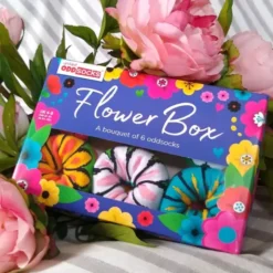 Geschenkbox FLOWER BOX - 6 blumige Socken Gr. 37-42