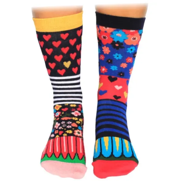 Geschenkbox FLOWER BOX - 6 blumige Socken Gr. 37-42