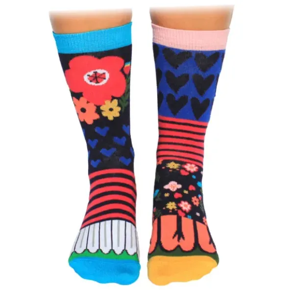 Geschenkbox FLOWER BOX - 6 blumige Socken Gr. 37-42