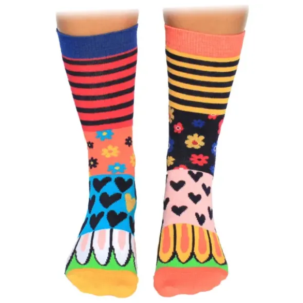 Geschenkbox FLOWER BOX - 6 blumige Socken Gr. 37-42