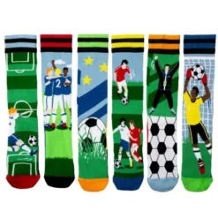 Geschenkbox FREE KICK - 6 Socken Fußball - Gr. 39-46