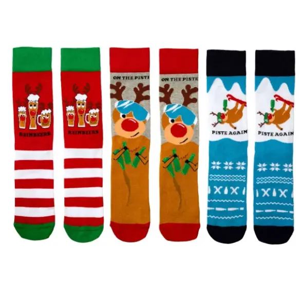 Geschenkbox REINBEERS - 3 Paar XMAS Biersocken Gr. 39 - 46