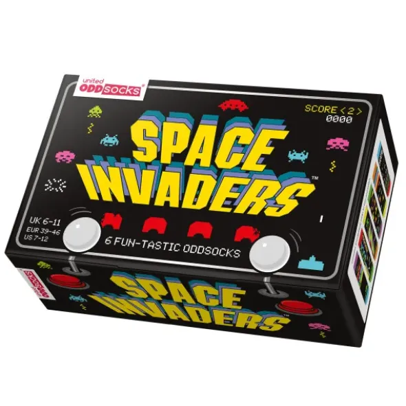 Geschenkbox Space Invaders - 6 Socken - Gr. 39-46