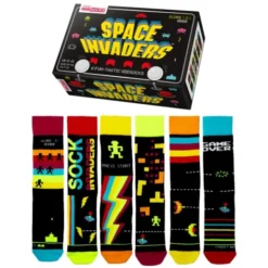 Geschenkbox Space Invaders - 6 Socken - Gr. 39-46