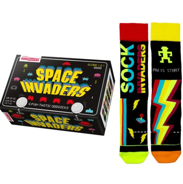 Geschenkbox Space Invaders - 6 Socken - Gr. 39-46