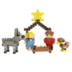 Geschenkkarte mit Brixies Klemmbausatz WEIHNACHTSKRIPPE - 189 Bausteine