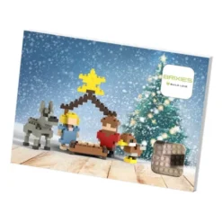 Geschenkkarte mit Brixies Klemmbausatz WEIHNACHTSKRIPPE - 189 Bausteine
