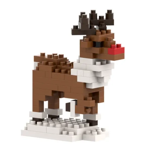 Geschenkkarte mit Brixies Klemmbausatz RENTIER - 89 Bausteine