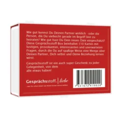 Gesellschaftsspiel Gesprächsstoff Liebe - Kartenspiel für Paare