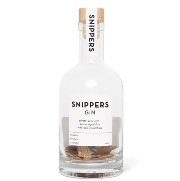 Gin Geschenk Set DIY - Originals Gin - Flasche 350 ml mit Holzchips zum Veredeln
