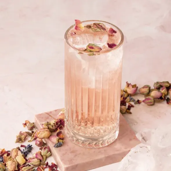 Gin Geschenk Set DIY - Pink & Lemon & Spiced Gin - Flasche 350 ml mit 3 Gewürzen zum Veredeln