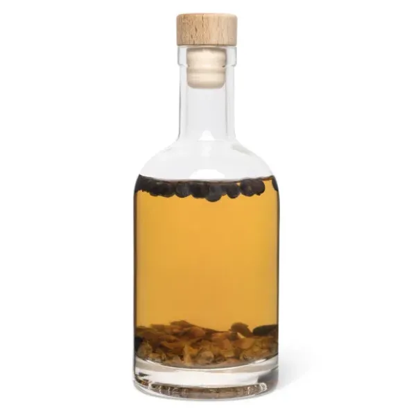 Gin Geschenk Set DIY - Spiced Gin - Flasche 350 ml mit Gewürzen zum Veredeln