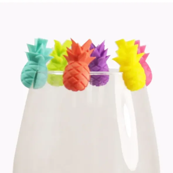 Glasmarker ANANAS 6 Stück - bunt