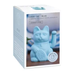 Glückskatze / Winkekatze blau