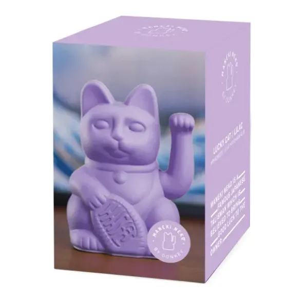 Glückskatze / Winkekatze flieder