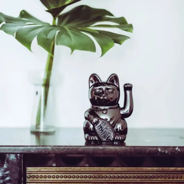 Glückskatze / Winkekatze glossy schwarz