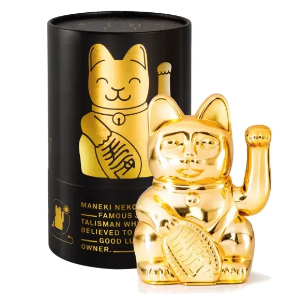 Glückskatze / Winkekatze GOLD glossy