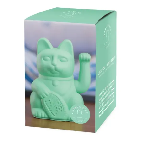 Glückskatze / Winkekatze mint