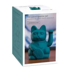 Glückskatze / Winkekatze petrol grün