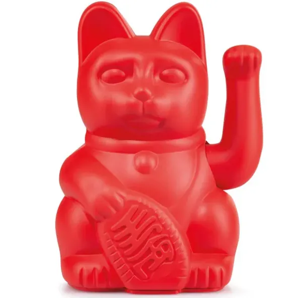 Glückskatze / Winkekatze rot