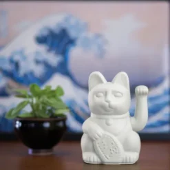 Glückskatze / Winkekatze weiß