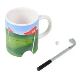 Golf Tasse mit Schläger und Ball