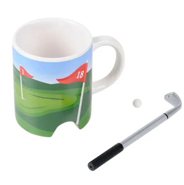 Golf Tasse mit Schläger und Ball