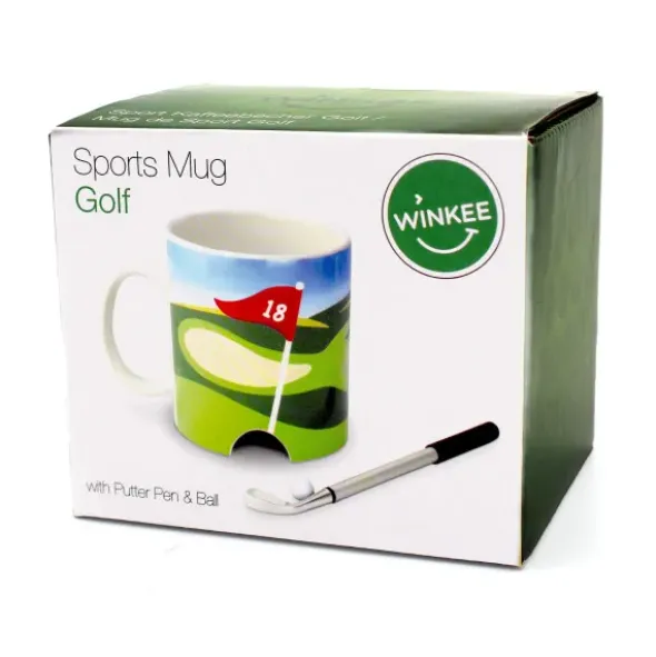 Golf Tasse mit Schläger und Ball