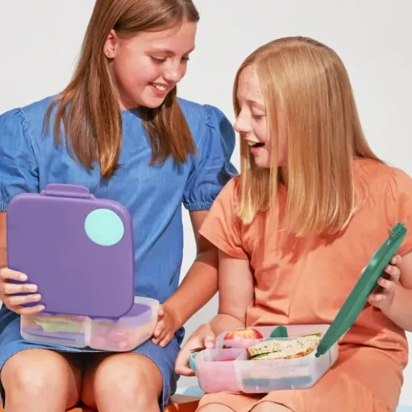 Große Kinderlunchbox mit 4 Fächern 2000 ml - blau