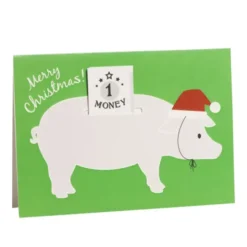Grußkarte Schein im Schwein - Merry Christmas